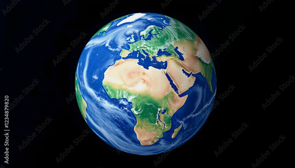 earth globe on dark background 3D rendering, 8k, with white tones earth globe on dark background 3D rendering, 8k, with white tones