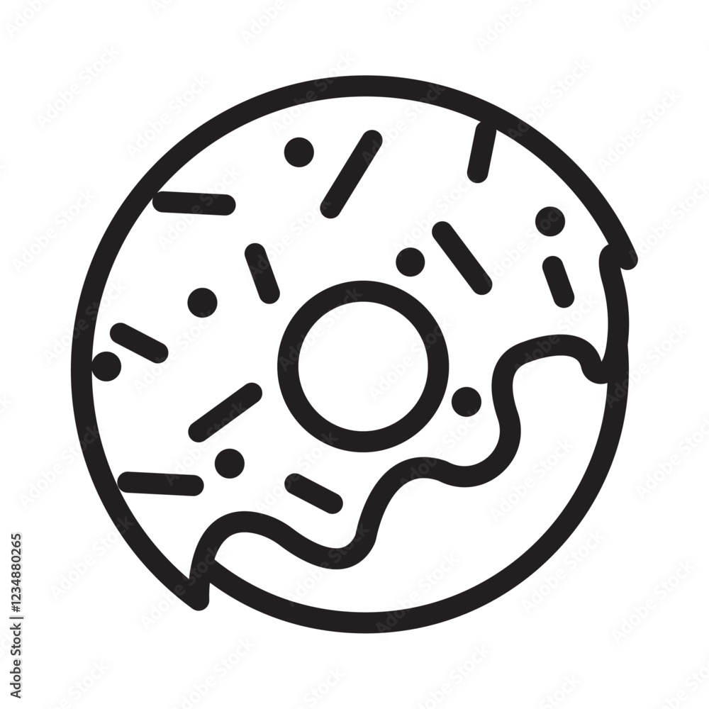 Donuts icon Isolated flat vector in outline Donuts icon Isolated flat vector in outline