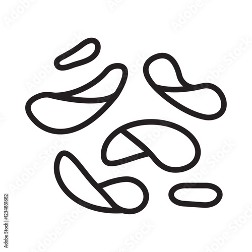 Potato Chips Icon Isolated flat vector in outline