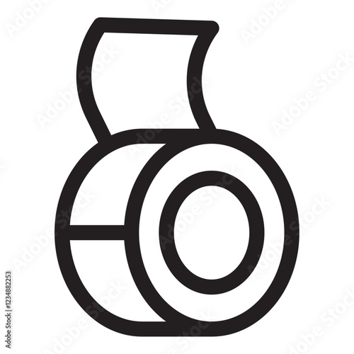 Scotch tape icon Isolated flat vector in outline