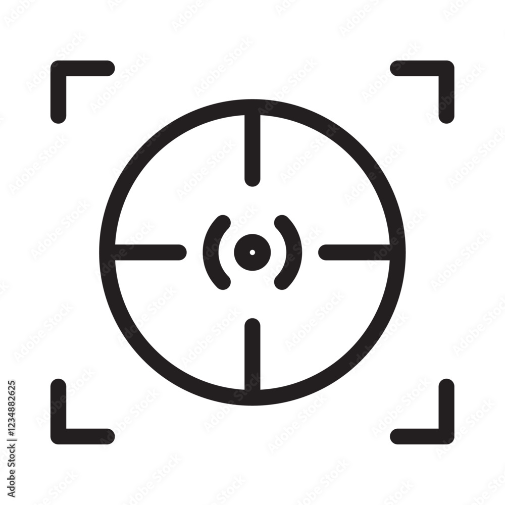 Target Icon Isolated flat vector in outline Target Icon Isolated flat vector in outline