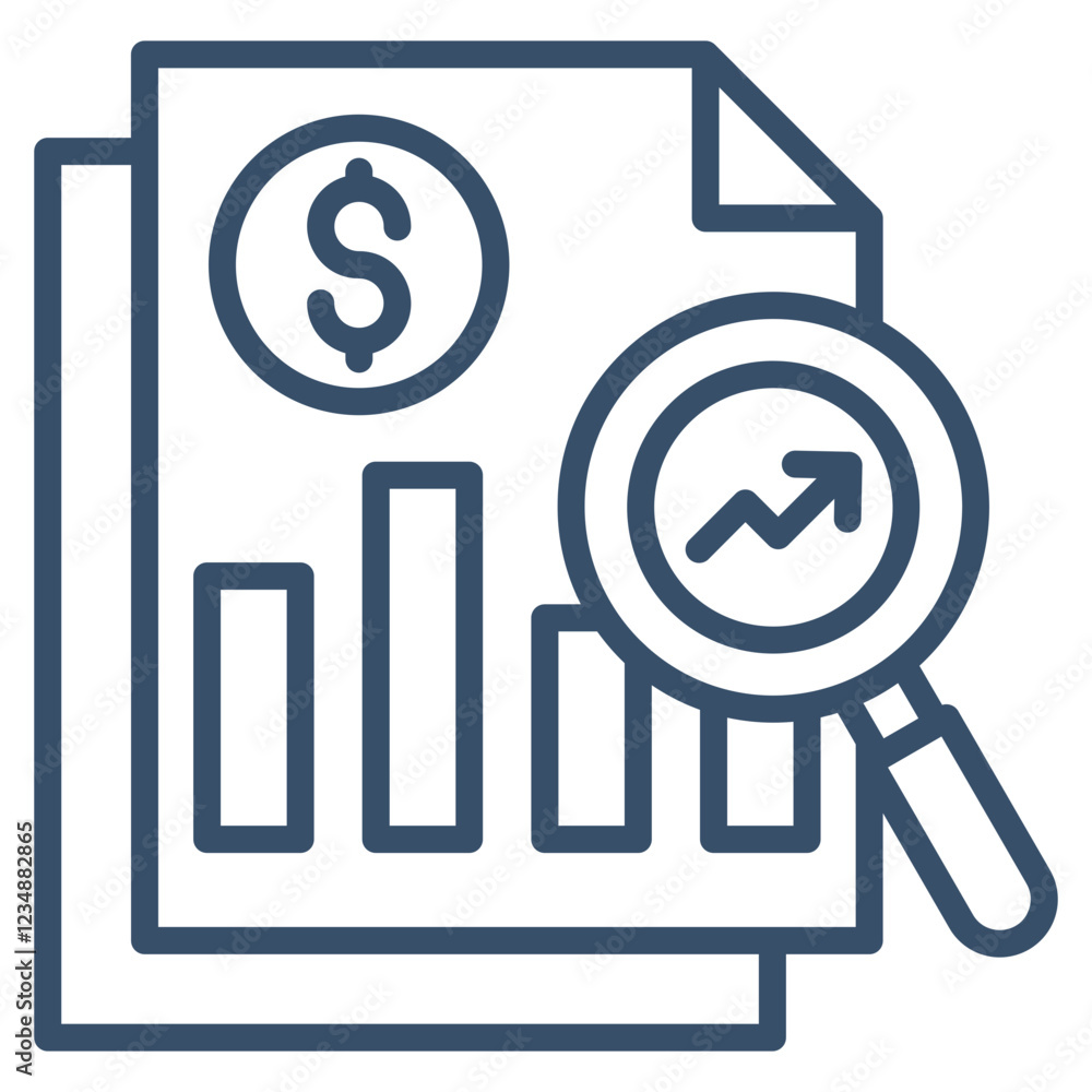 Financial Modeling Icon Element For Design Financial Modeling Icon Element For Design