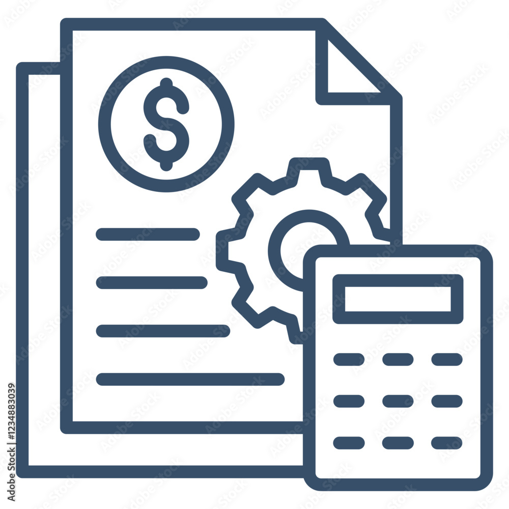 Cost Accounting Icon Element For Design Cost Accounting Icon Element For Design