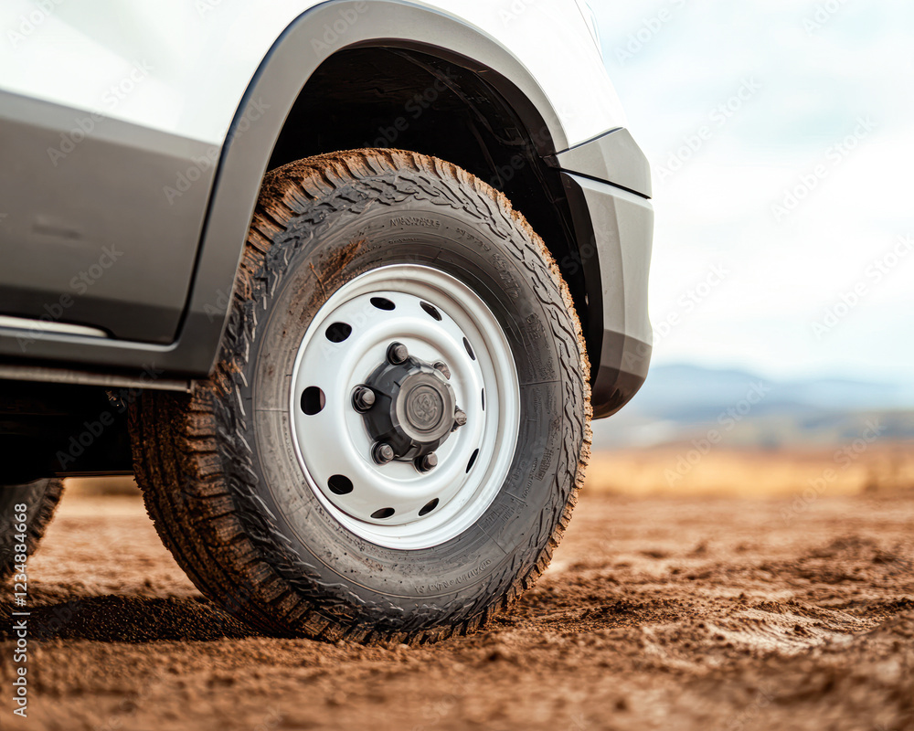 Off-road vehicle adventure rural landscape natural terrain close-up