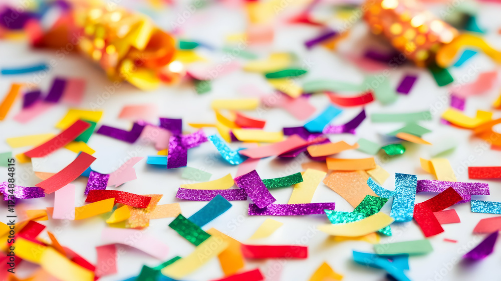 Colorful confetti celebration, party background Colorful confetti celebration, party background