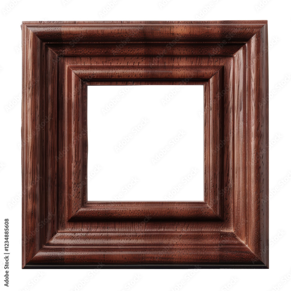 Elegant wooden frame with rich natural grain and fine craftsmanship for art display Elegant wooden frame with rich natural grain and fine craftsmanship for art display