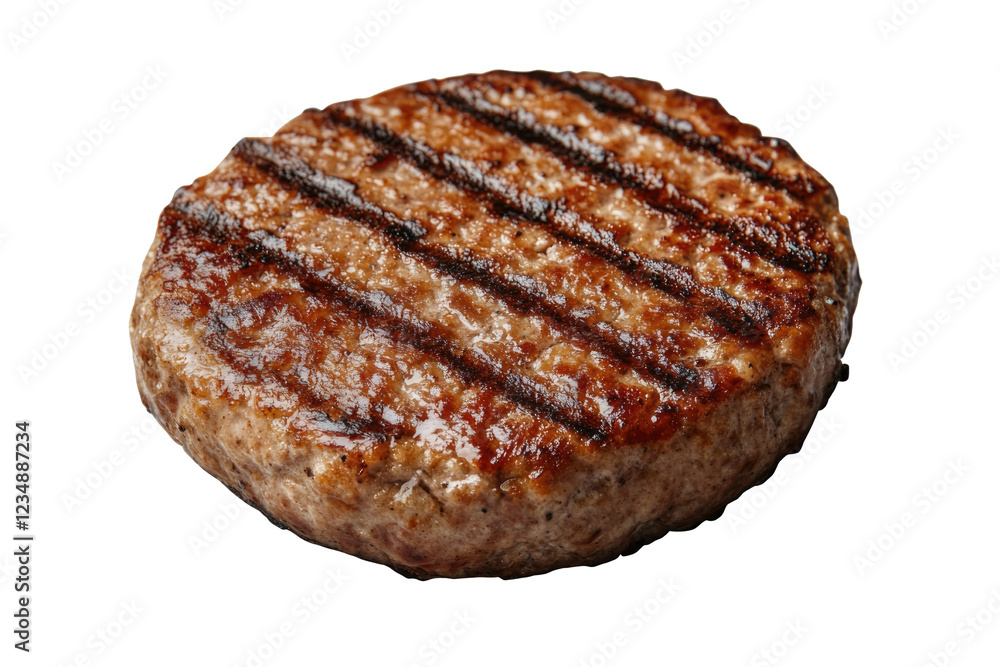 A mouthwatering grilled beef burger patty featuring grill lines, showcasing its juicy texture and flavor, ideal for food photography and culinary inspiration. A mouthwatering grilled beef burger patty featuring grill lines, showcasing its juicy texture and flavor, ideal for food photography and culinary inspiration.
