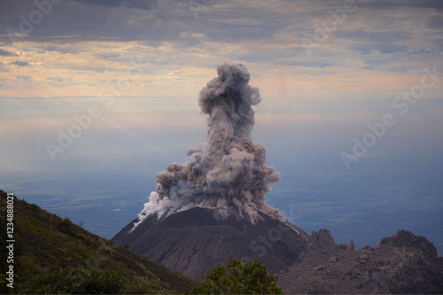 Wallpaper Mural The eruption of the Santiaguito Volcano in Guatemala Torontodigital.ca