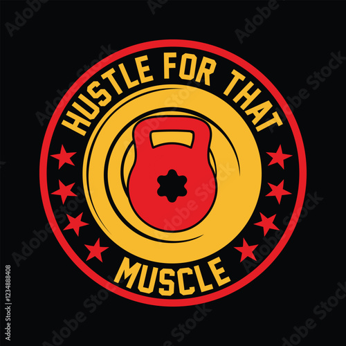 gym, fitness and workout t-shirt design photo