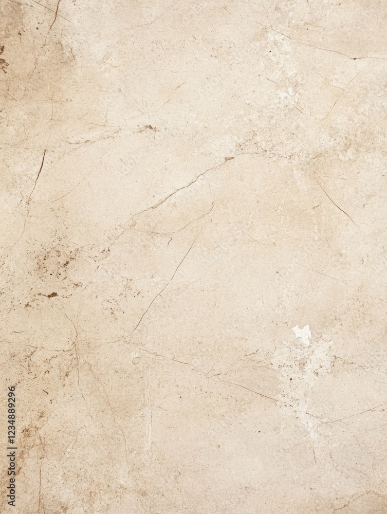 Fototapeta premium Beige textured background with subtle cracks and discoloration.