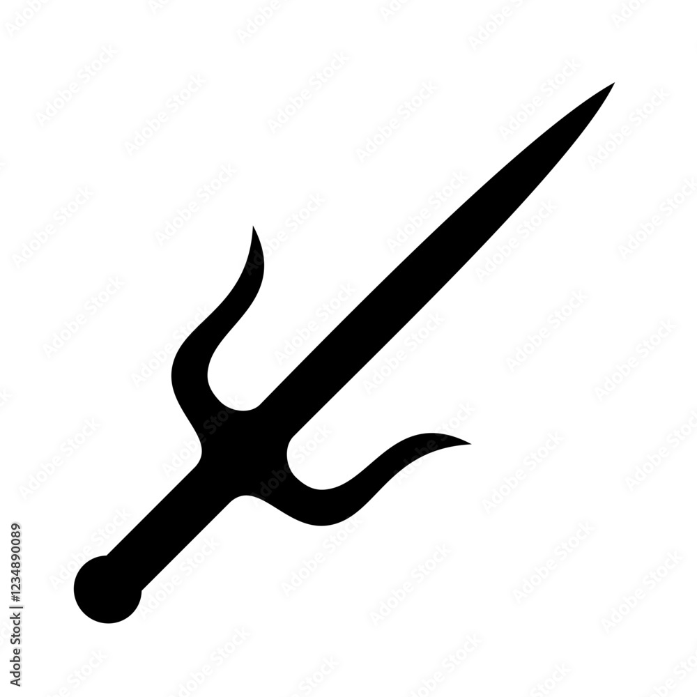 7Trident or Trisula icon. Vector image 7Trident or Trisula icon. Vector image