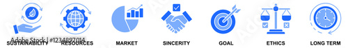 CSR - Corporate social responsibility banner web icon vector illustration concept