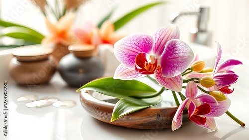 Wallpaper Mural Thai Orchid Spa Bath Accessories Still Life Torontodigital.ca