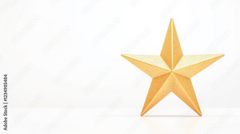 Obraz premium Golden star ornament simple background decorative art minimalist style