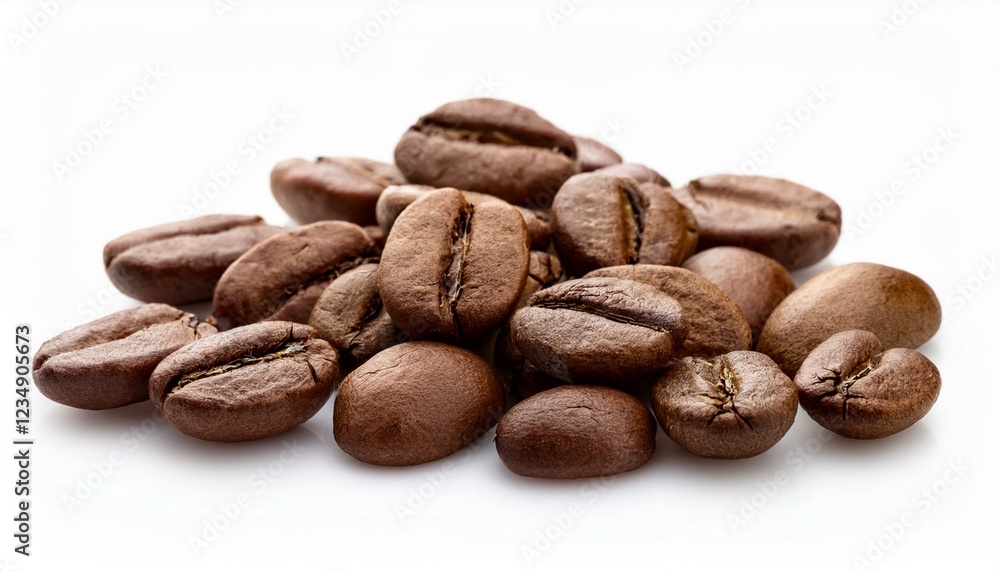 espresso beans isolated on white background near up espresso beans isolated on white background near up