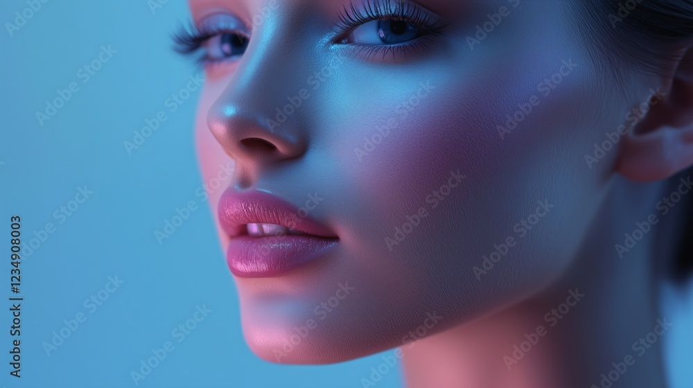 Exquisite face under light and shadow Exquisite face under light and shadow