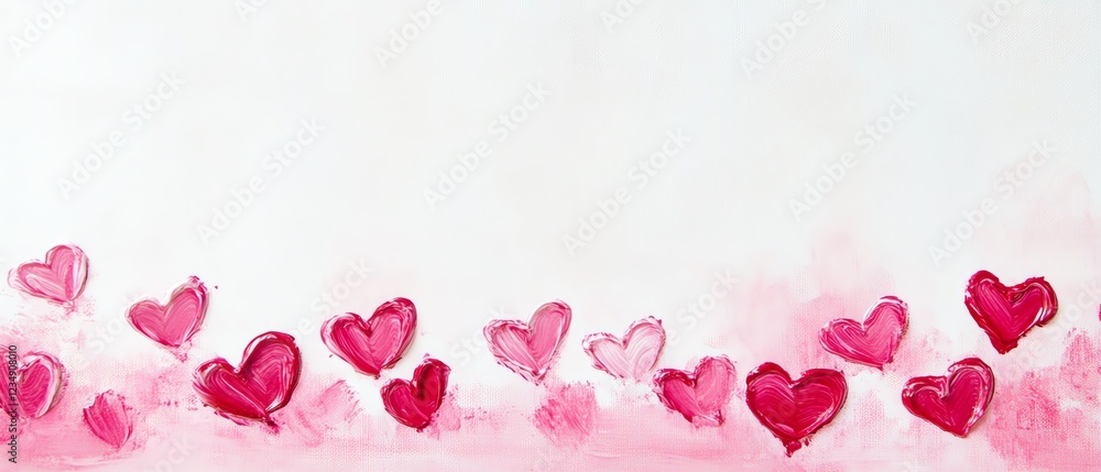 Subtle pink border on a white canvas Valentine's day Background Subtle pink border on a white canvas Valentine's day Background