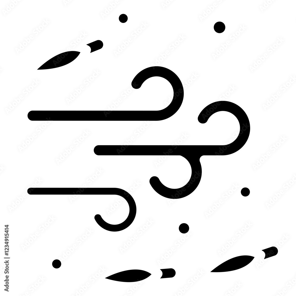 Wind Direction vector icon style Wind Direction vector icon style