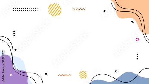 Geometric abstract background with modern style. Memphis style background. suitable for various design projects