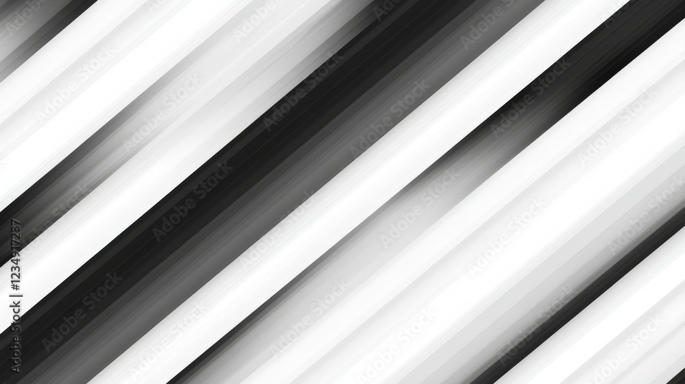 Fototapeta premium Abstract black and white diagonal lines creating a dynamic visual effect with a modern aesthetic