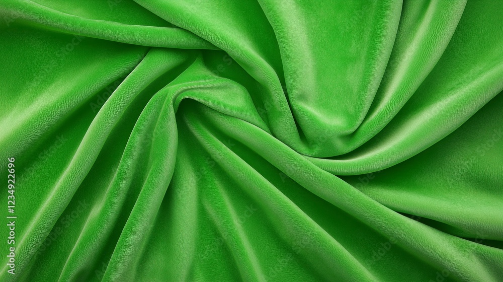 Smooth Green Fabric Texture with Elegant Waves and Soft Surface Details Smooth Green Fabric Texture with Elegant Waves and Soft Surface Details