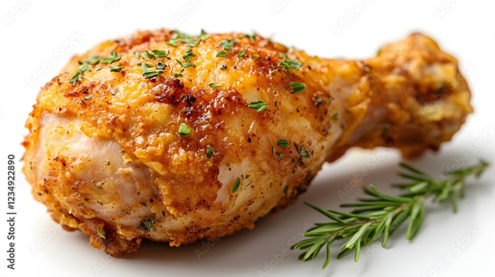 Close-Up of a Crispy Fried Chicken Drumstick Close-Up of a Crispy Fried Chicken Drumstick