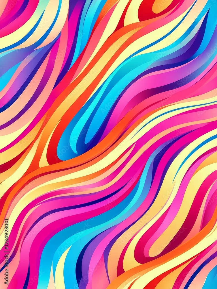 Vibrant abstract waves of color flowing seamlessly, creating a dynamic visual rhythm and energy Vibrant abstract waves of color flowing seamlessly, creating a dynamic visual rhythm and energy