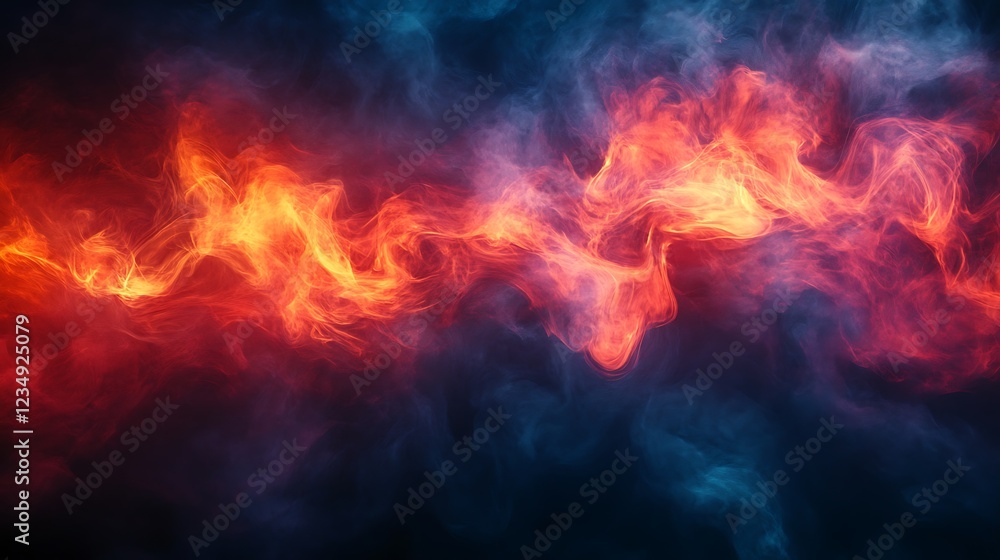 Psychedelic Abstract Fire and Smoke Swirls with Vibrant Colors Psychedelic Abstract Fire and Smoke Swirls with Vibrant Colors