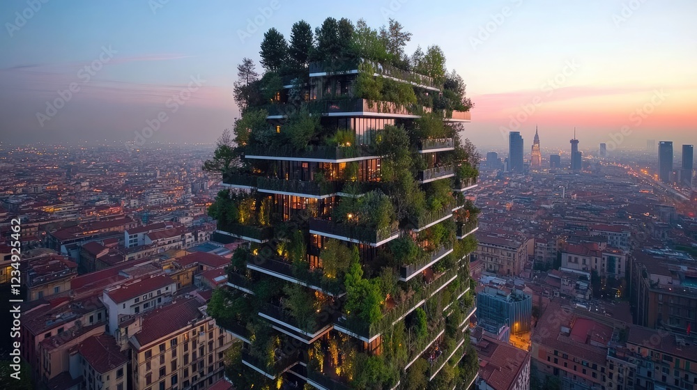 Fototapeta premium Bosco Verticale( Vertical Forest) in Milan city, Italy.