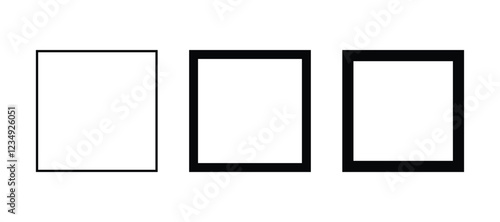 Random square contour frame, border element
