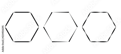 Random polygon contour frame, border element