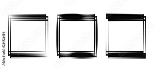 Random square contour frame, border element