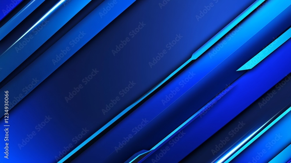 Fototapeta premium Abstract blue geometric background with layered lines creating a dynamic visual effect