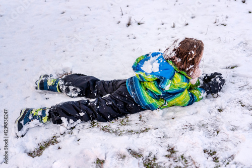 girls playing in the snow