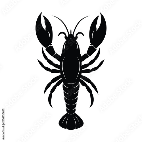 silhouette art of a lobster