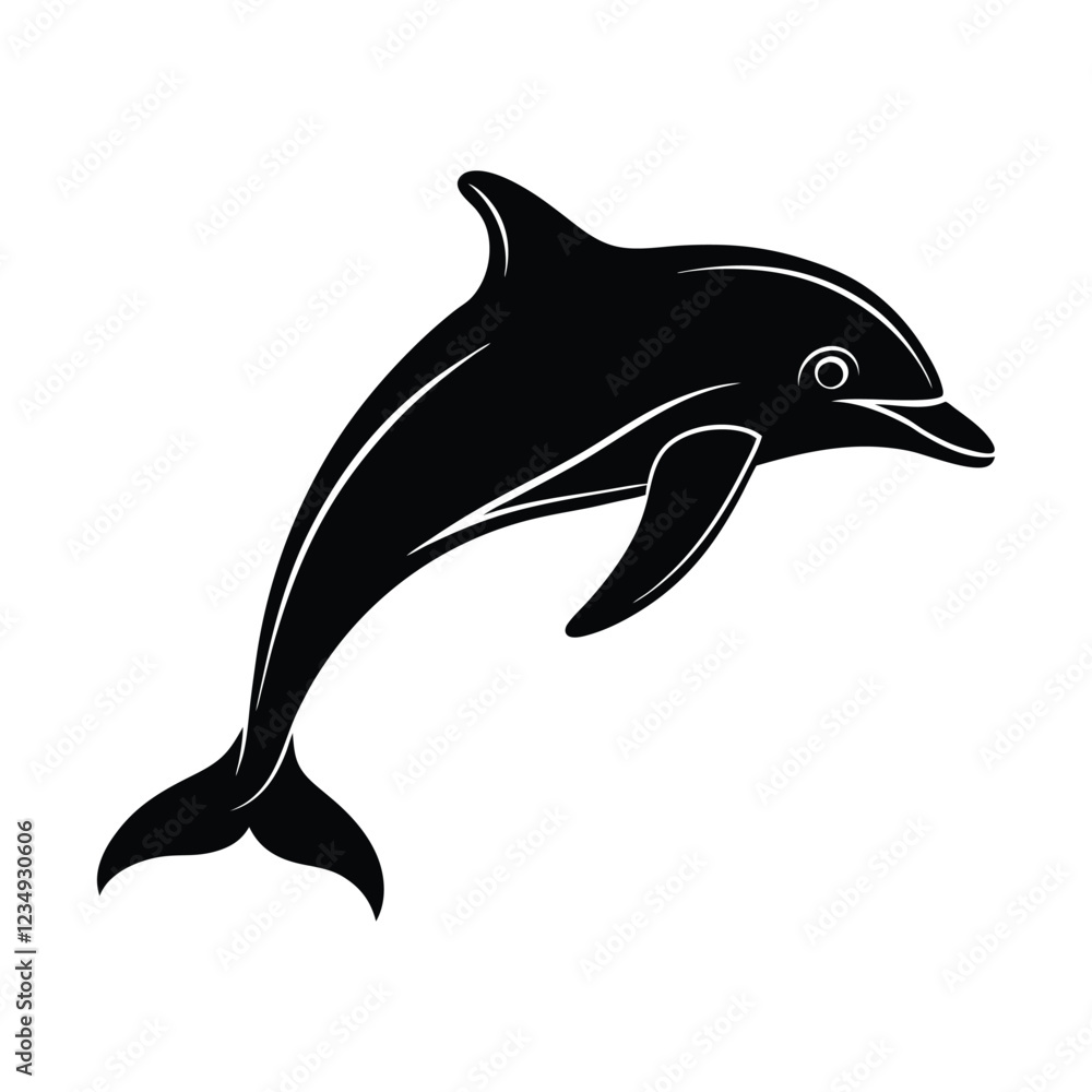 Fototapeta premium silhouette art of a dolphin
