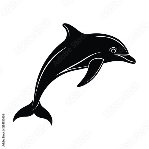 Wallpaper Mural silhouette art of a dolphin Torontodigital.ca