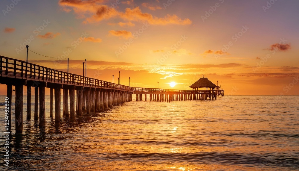 sunset on the pier sunset on the pier