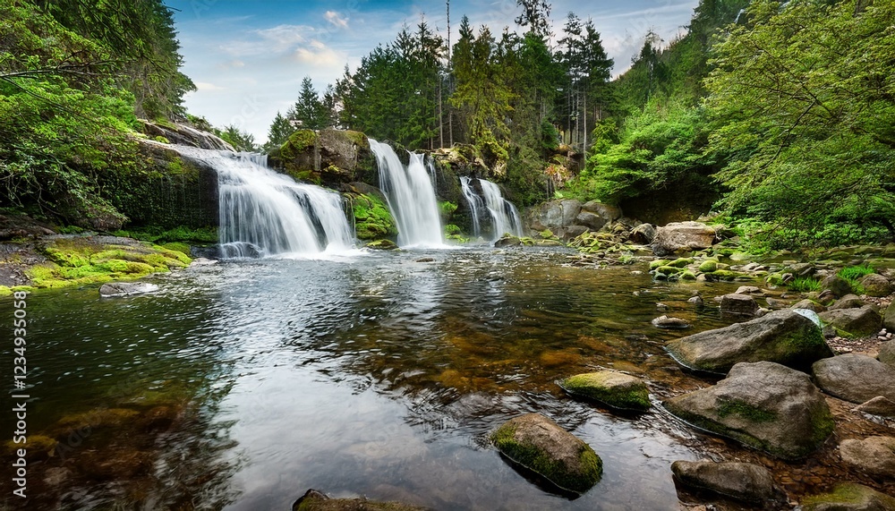 Fototapeta premium waterfall in the mountains