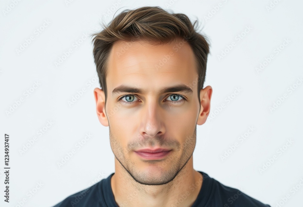 Fototapeta premium Male portrait with neutral background