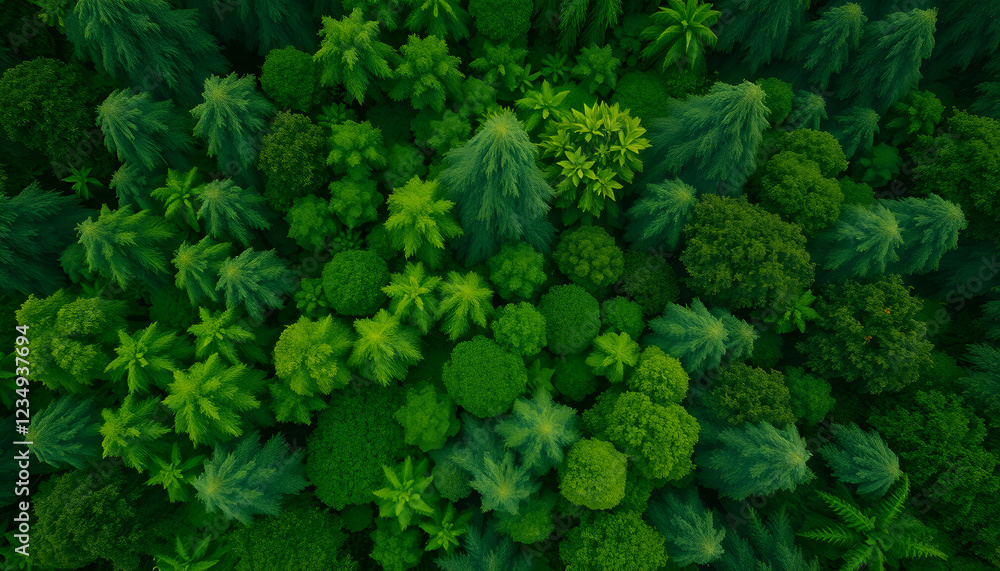 top view of green forest in the rainy season, complete natural resources and fresh air, green world concept and good health, for background wallpaper, digital art, with white tones top view of green forest in the rainy season, complete natural resources and fresh air, green world concept and good health, for background wallpaper, digital art, with white tones