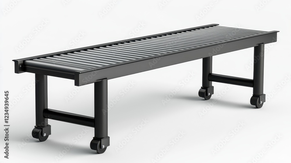 Industrial Roller Conveyor System on Wheels Industrial Roller Conveyor System on Wheels