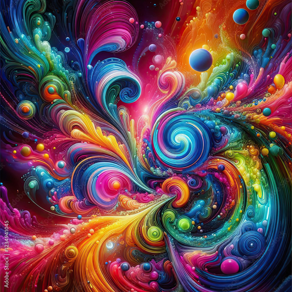 AI generated Psychedelic art and abstract motifs AI generated Psychedelic art and abstract motifs