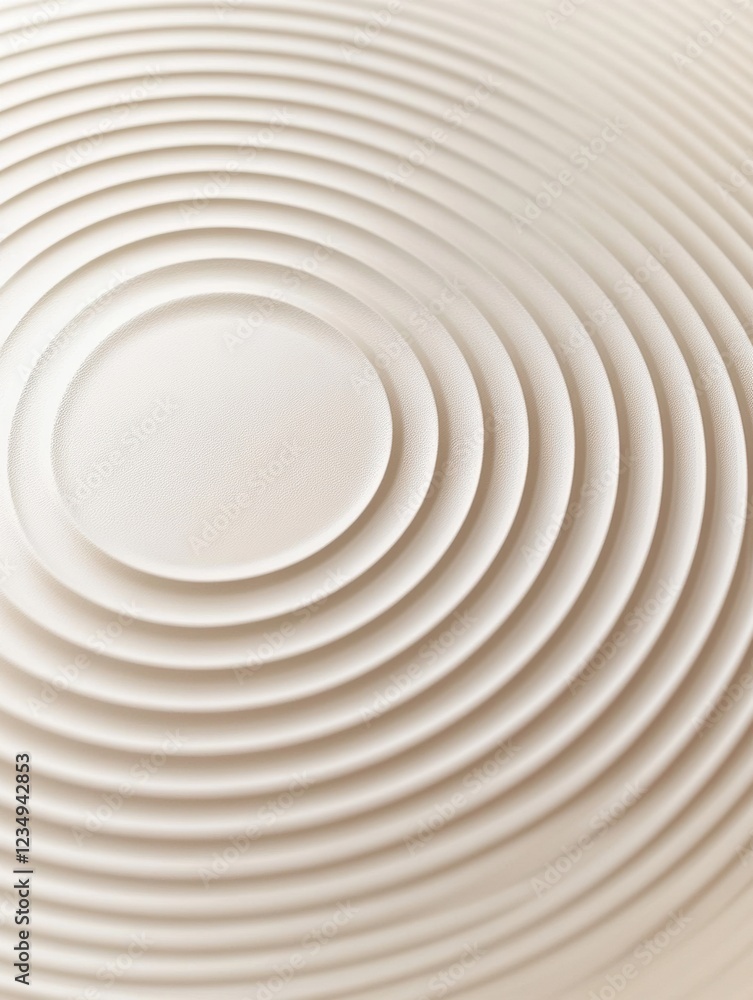 Obraz premium Rippling patterns on a textured surface create an intriguing visual effect in a close up view showcasing depth and design. Generative AI