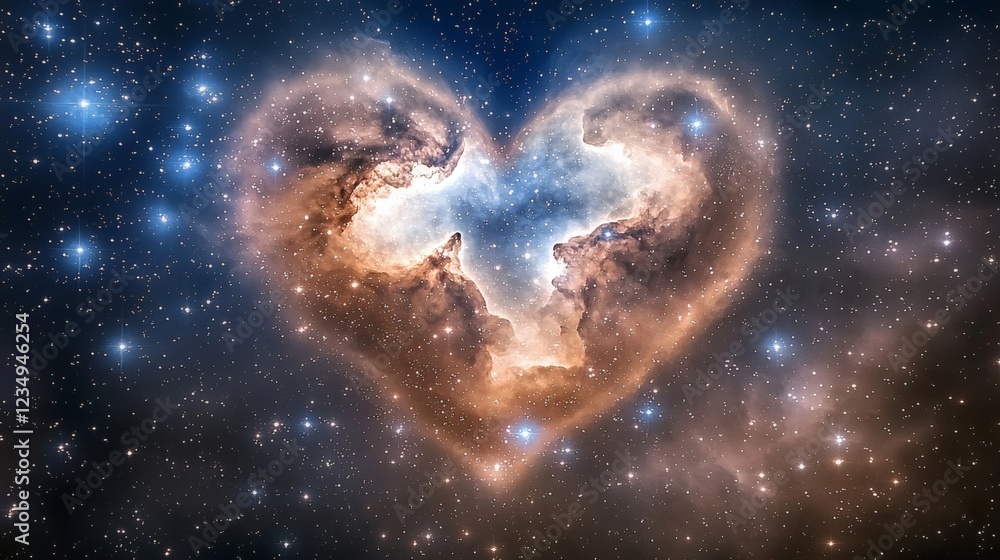 Cosmic Heart Nebula: A Celestial Romantic Embrace in Deep Space Cosmic Heart Nebula: A Celestial Romantic Embrace in Deep Space