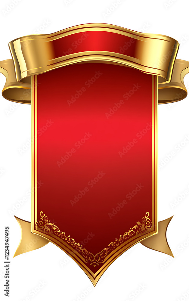 Elegant red and gold banner perfect for awards, certificates, or announcements. Elegant red and gold banner perfect for awards, certificates, or announcements.