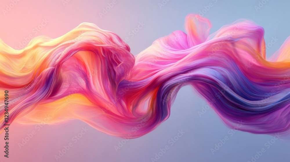 Abstract Colorful Swirling Fabric Wave Design Abstract Colorful Swirling Fabric Wave Design