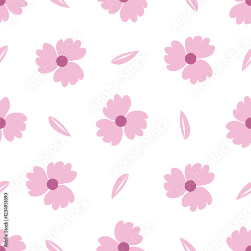 Floral Seamless Vector Illustration pattern background. Ornamental flower design for use all of fabric print wrapping paper and others. All over design ready to print.