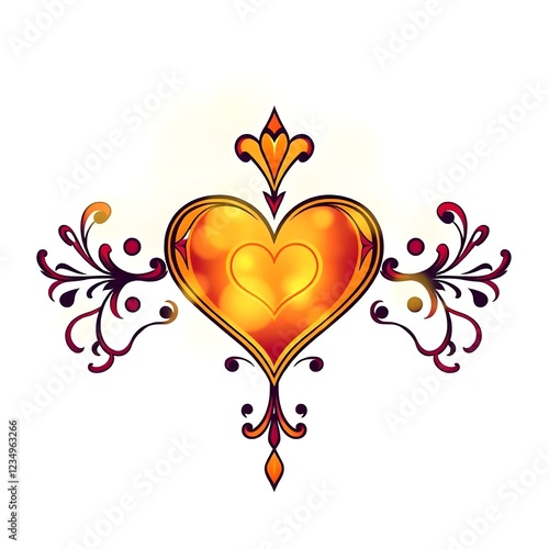 Golden Heart Bokeh Lights: Romantic Valentine's Day Background. Perfect for cards, invitations, social media, websites, and more. Create a warm, loving atmosphere your Valentine's Day. Generative AI 