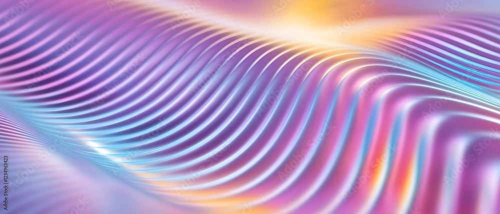 Fototapeta premium A colorful wave with a purple stripe